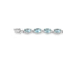 9ct White Gold 17 Oval Blue Topaz Pre-Owned Bracelet