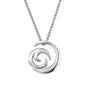 9ct White Gold Avanti Crashing Waves Pendant and Chain