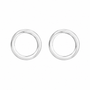 9ct White Gold Circle Stud Earrings