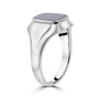 9ct White Gold Gents Blue-Grey Sardonyx Pre-Owned Signet Ring