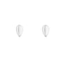 9ct White Gold Polished Teardrop Stud Earrings