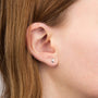 9ct White Gold Polished Teardrop Stud Earrings