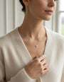 9ct White Gold Round Diamond 'Donut' Pendant and Chain