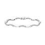 9ct White Gold Wavy Link Diamond Pre-Owned Bracelet