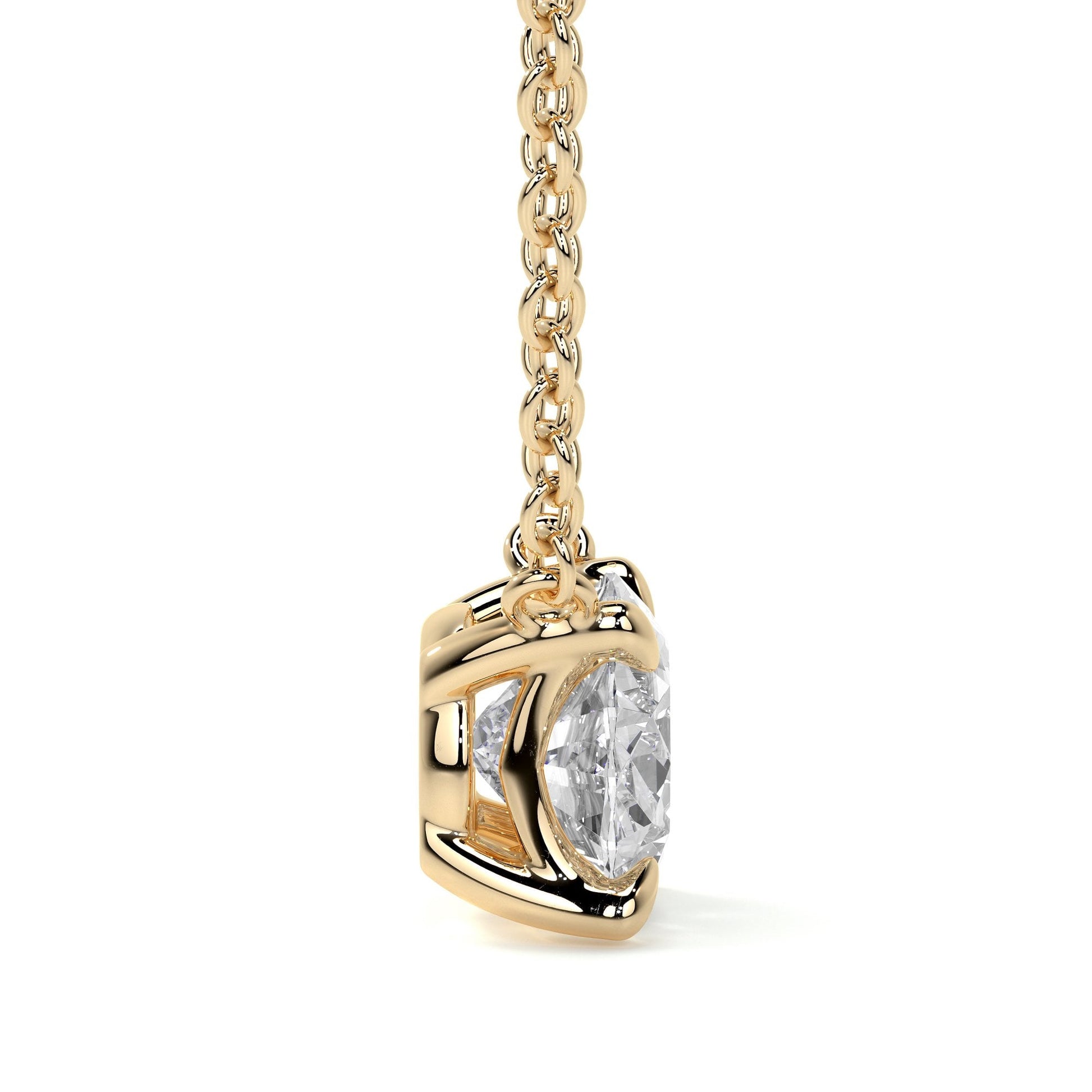 9ct Yellow Gold 1.00ct Oval Lab Grown Diamond 'Rosa' Pendant