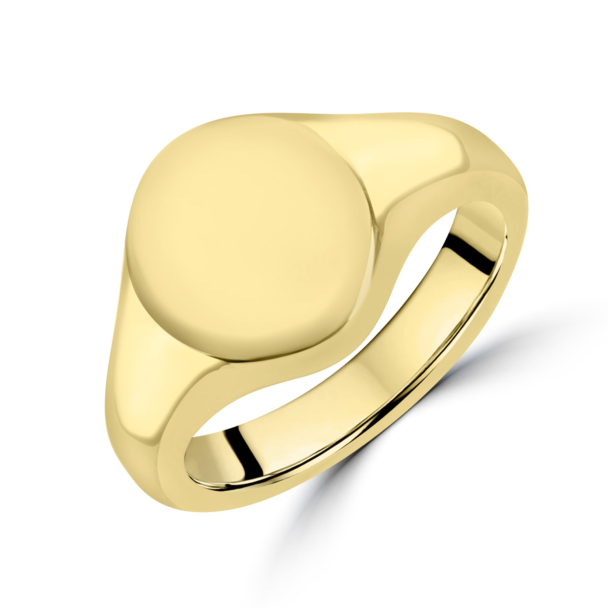 9ct Yellow Gold 13mm x 11mm Engravable Signet Ring