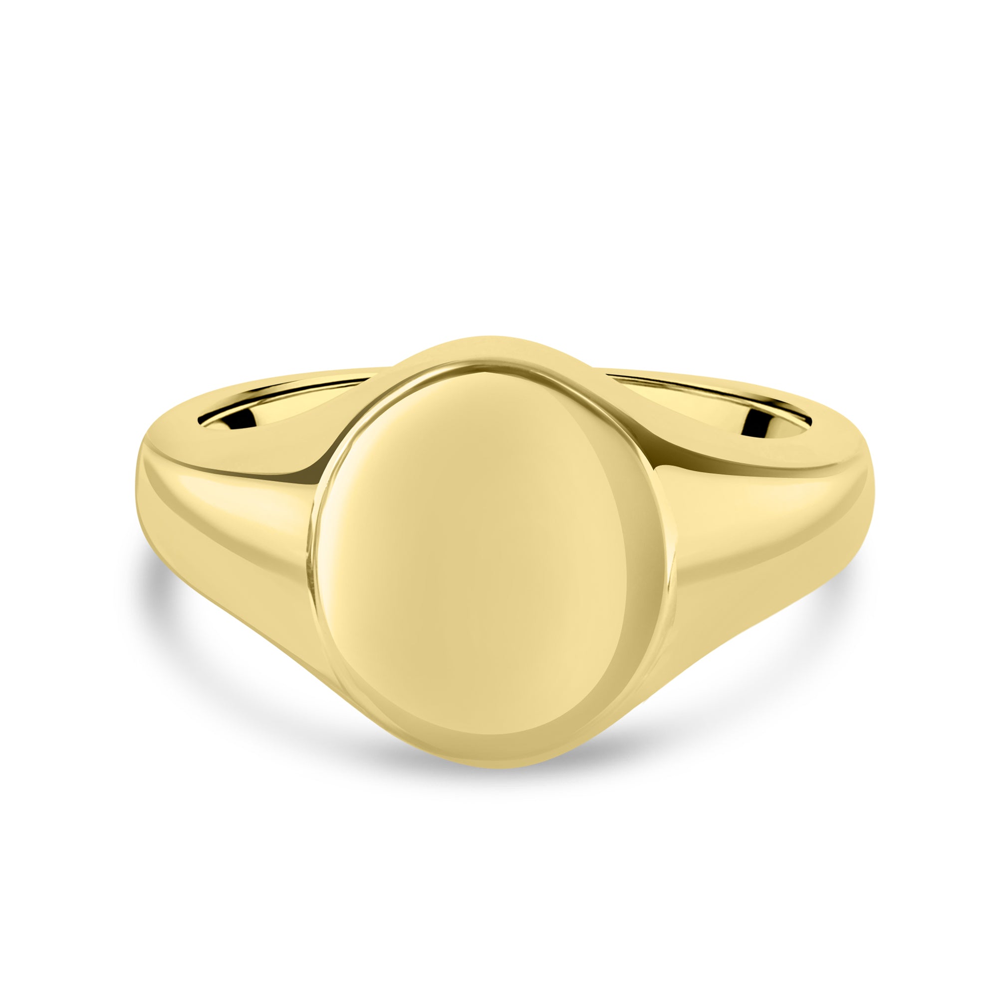 9ct Yellow Gold 13mm x 11mm Engravable Signet Ring
