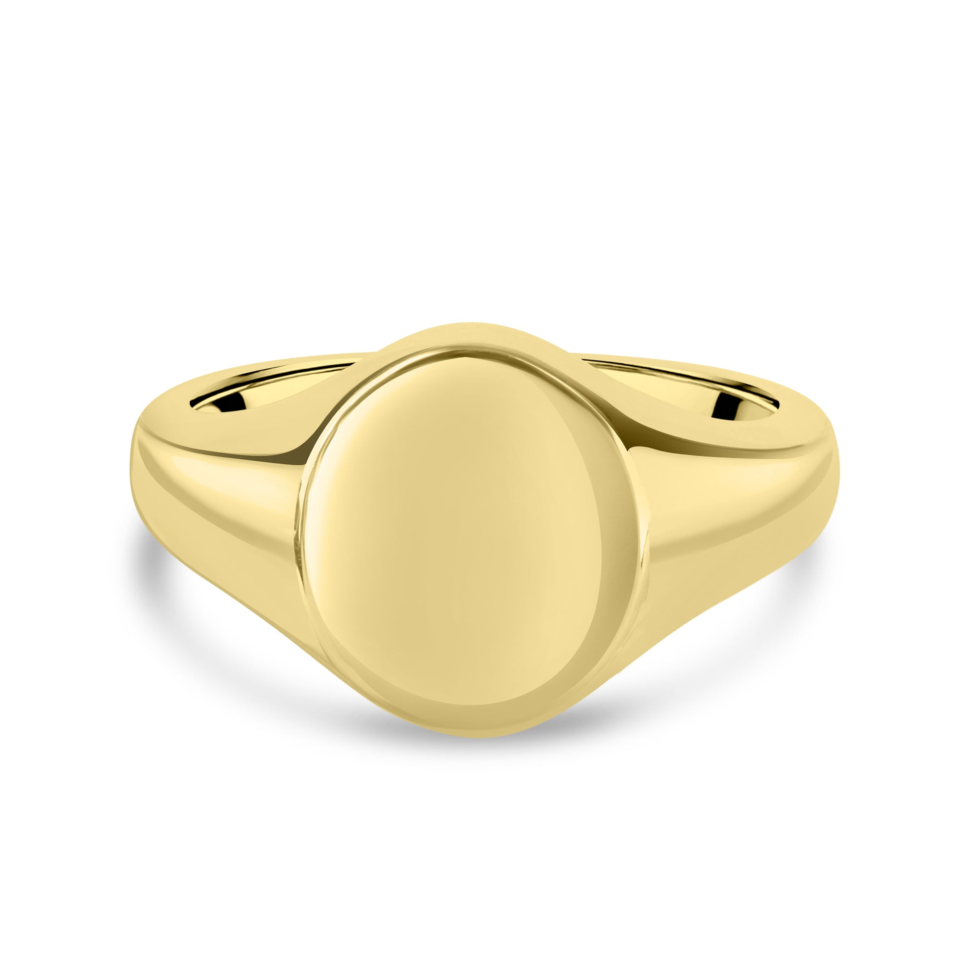 9ct Yellow Gold 13mm x 11mm Engravable Signet Ring