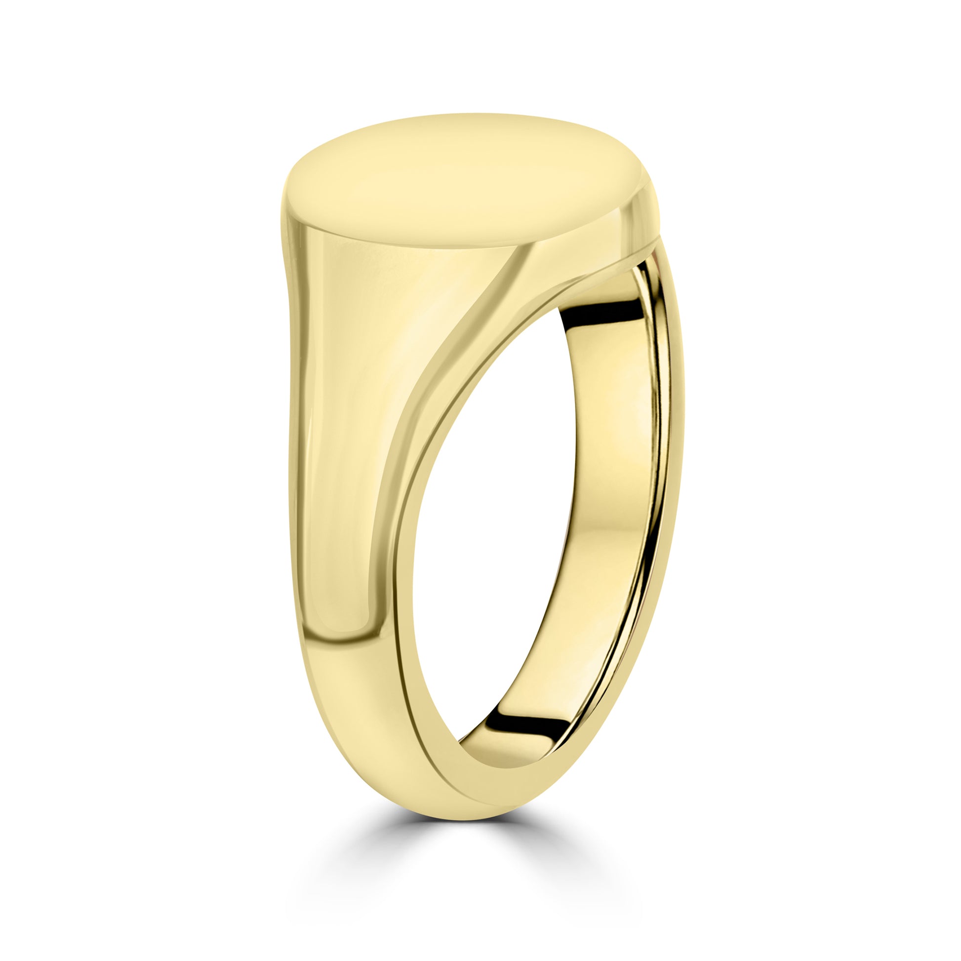 9ct Yellow Gold 13mm x 11mm Engravable Signet Ring