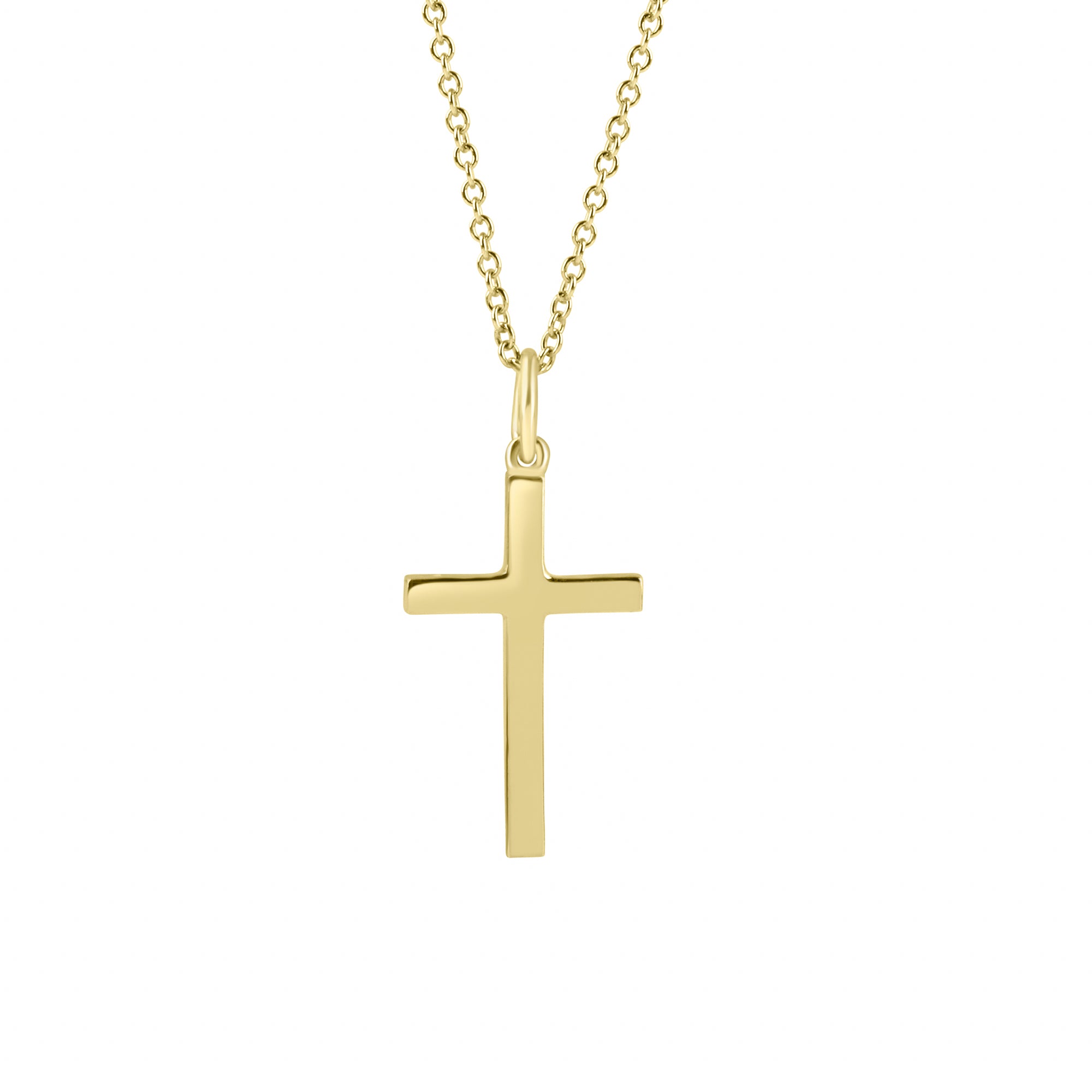 9ct Yellow Gold 20mm x 12mm Cross and Chain