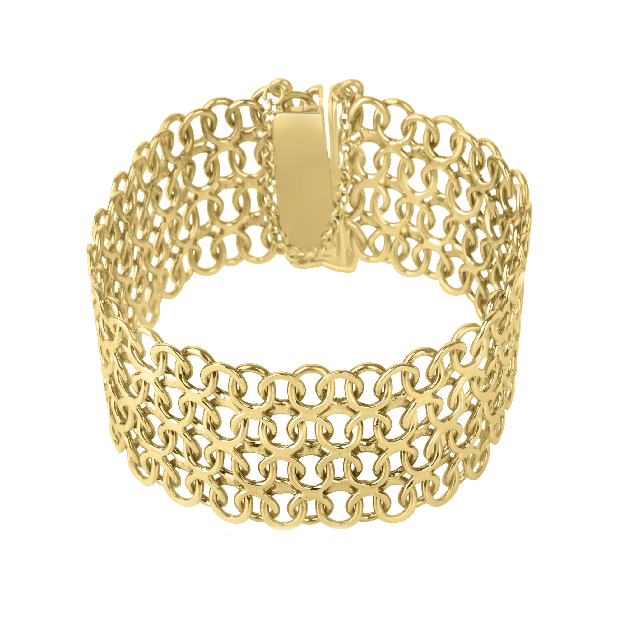 9ct Yellow Gold 30mm Wide Fancy Pre-owned Bracelet