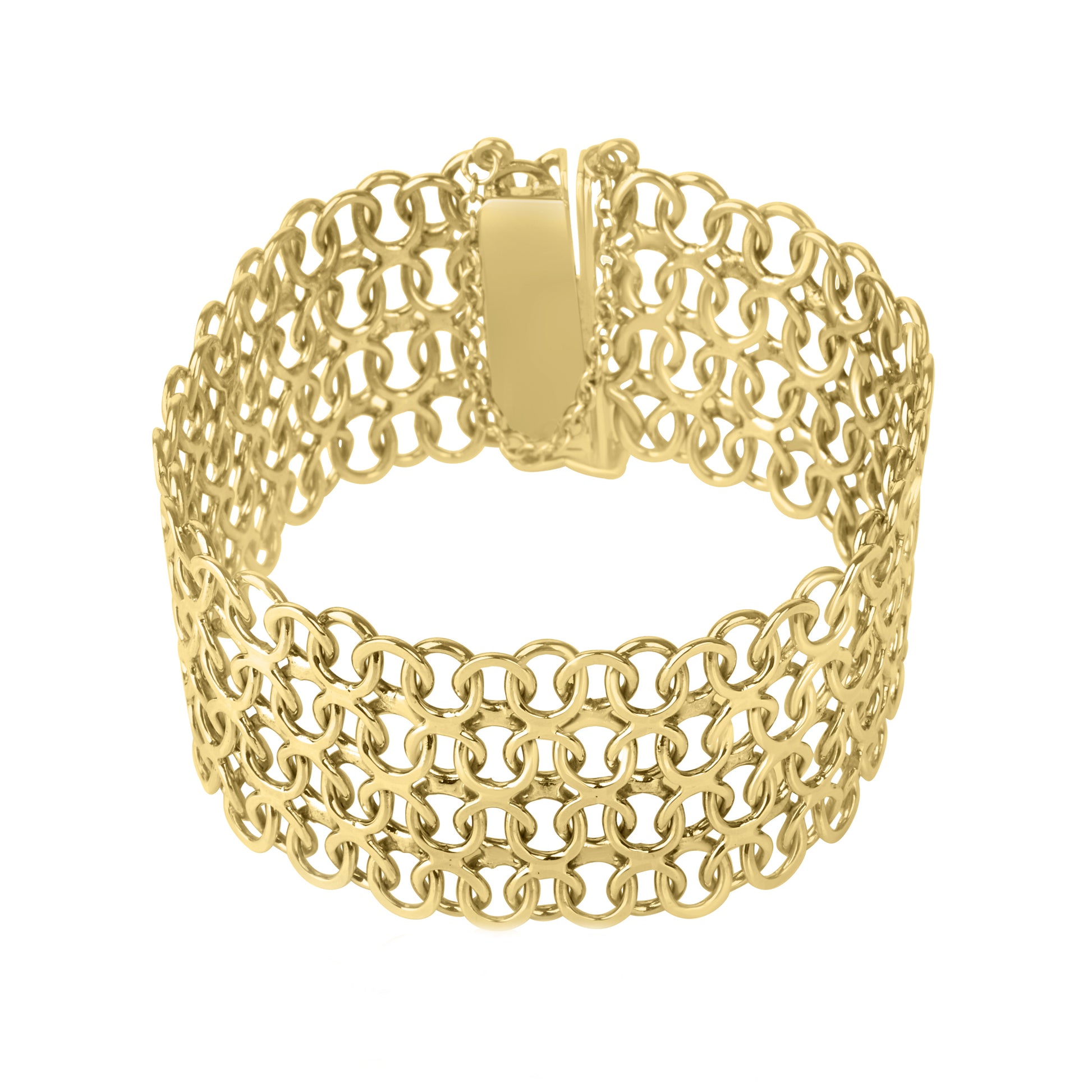9ct Yellow Gold 30mm Wide Fancy Pre-owned Bracelet