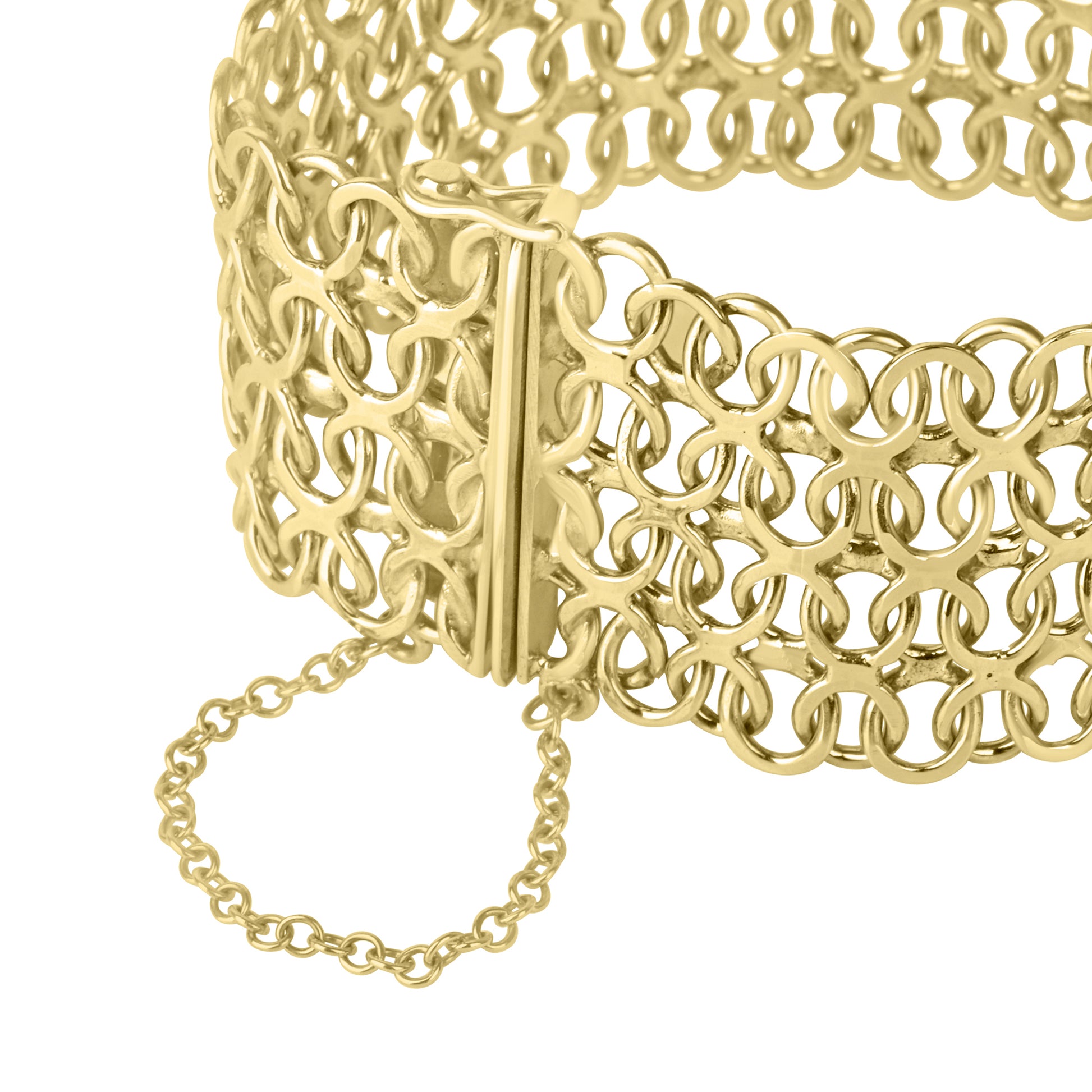 9ct Yellow Gold 30mm Wide Fancy Pre-owned Bracelet