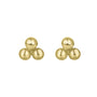 9ct Yellow Gold 6mm Round Pinball Stud Earrings