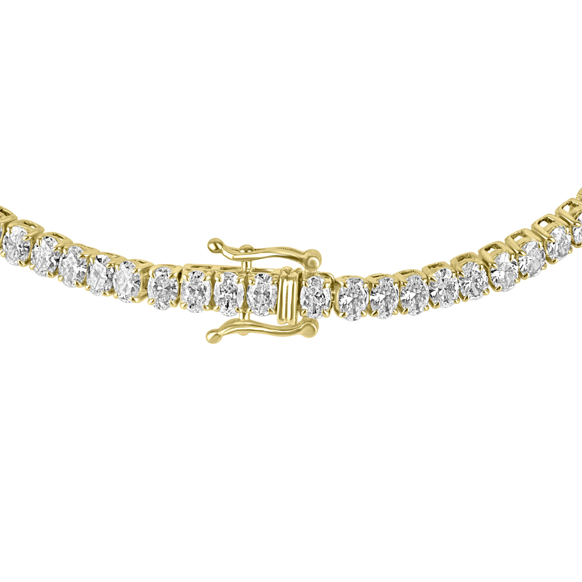 9ct Yellow Gold 7ct Lab Grown Diamond Tennis Bracelet
