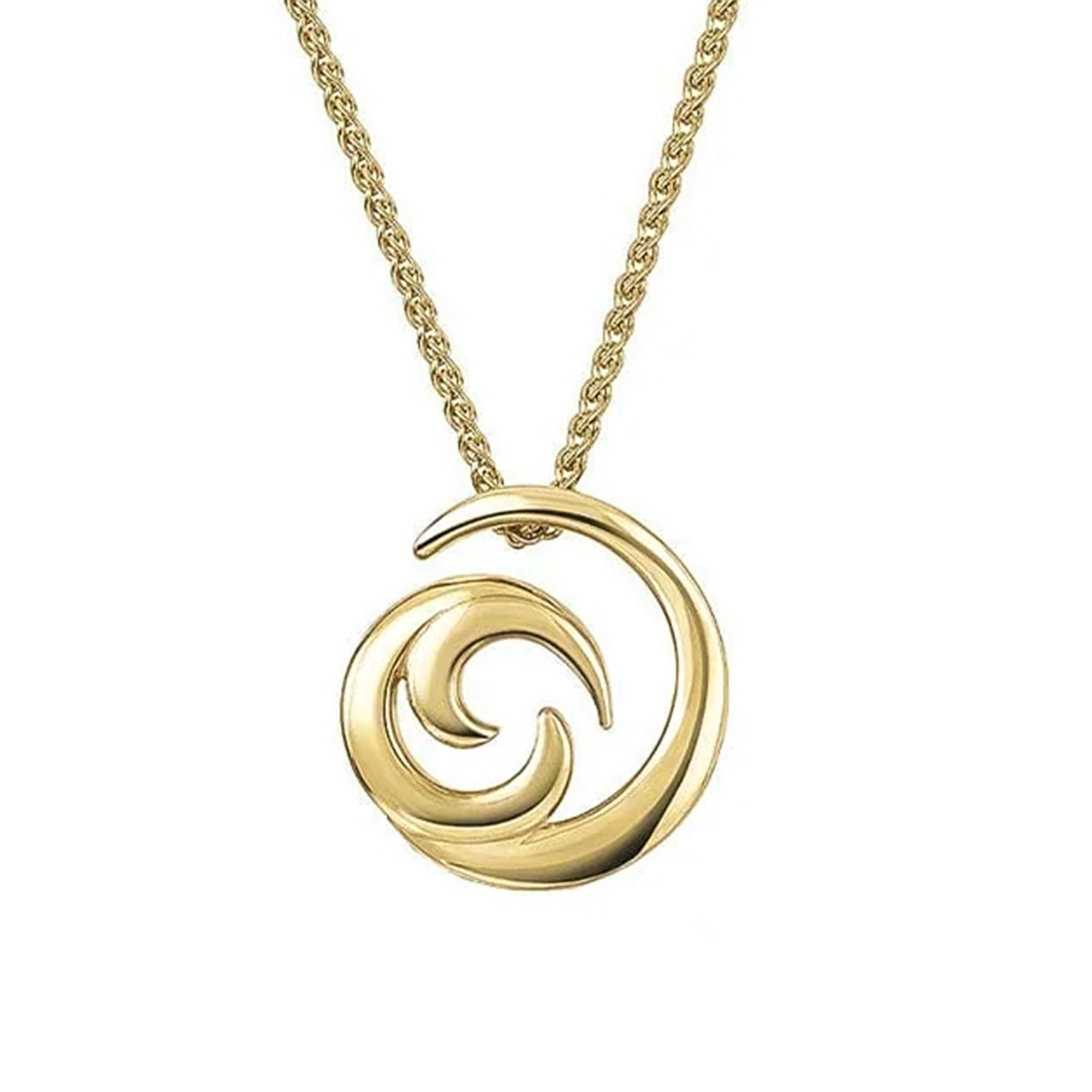 9ct Yellow Gold Avanti Crashing Waves Pendant and Chain (Copy)