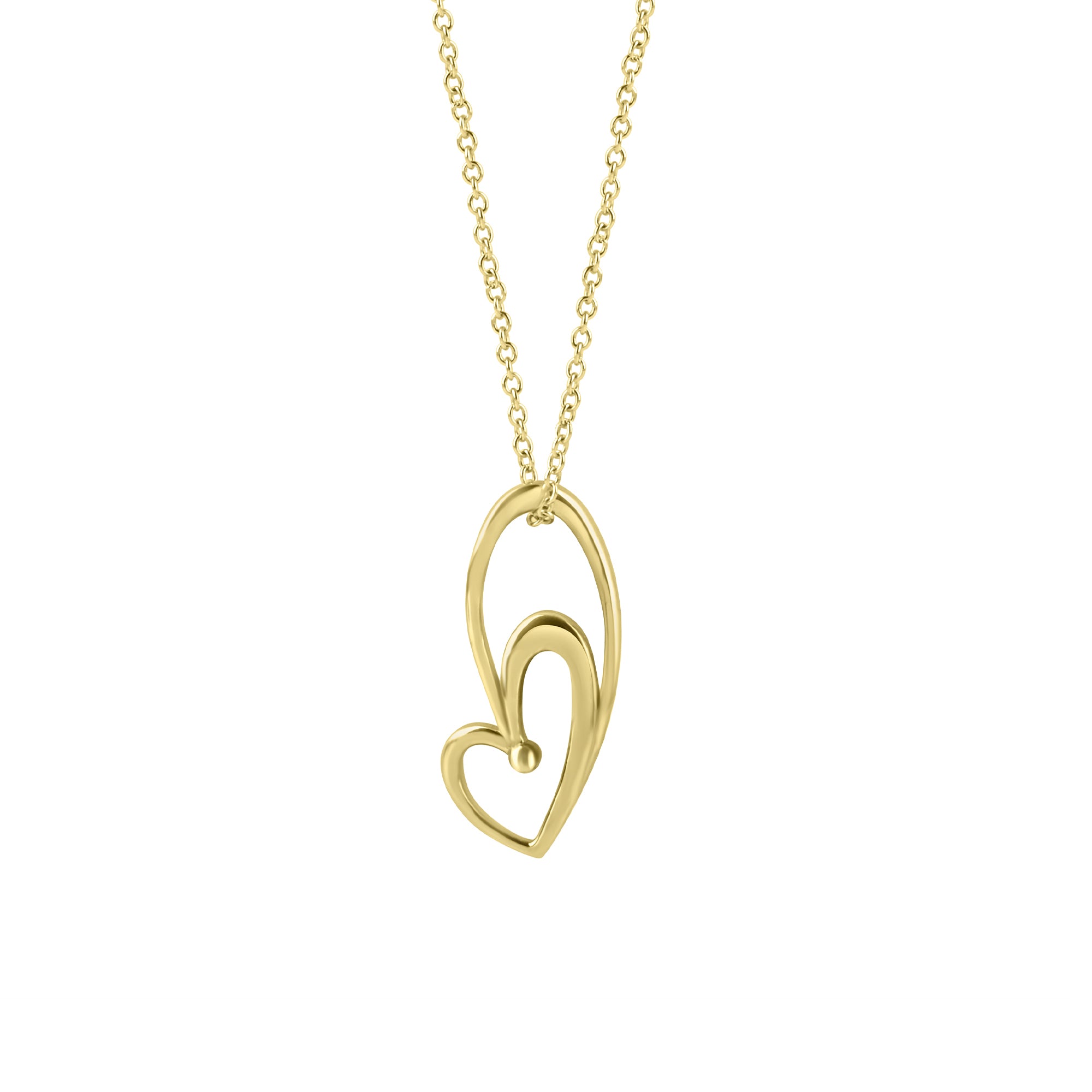 9ct Yellow Gold Avanti Heart Necklace