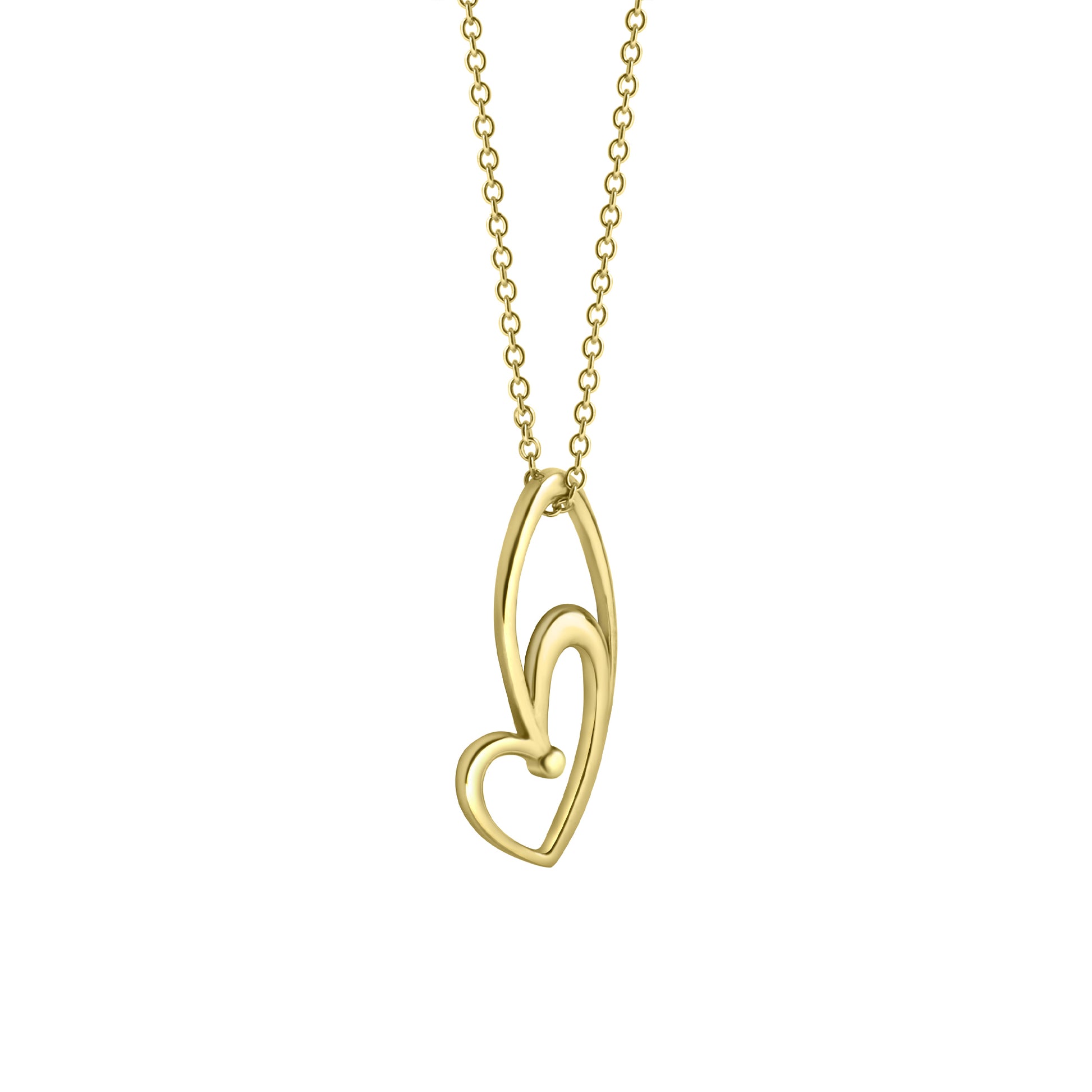 9ct Yellow Gold Avanti Heart Necklace