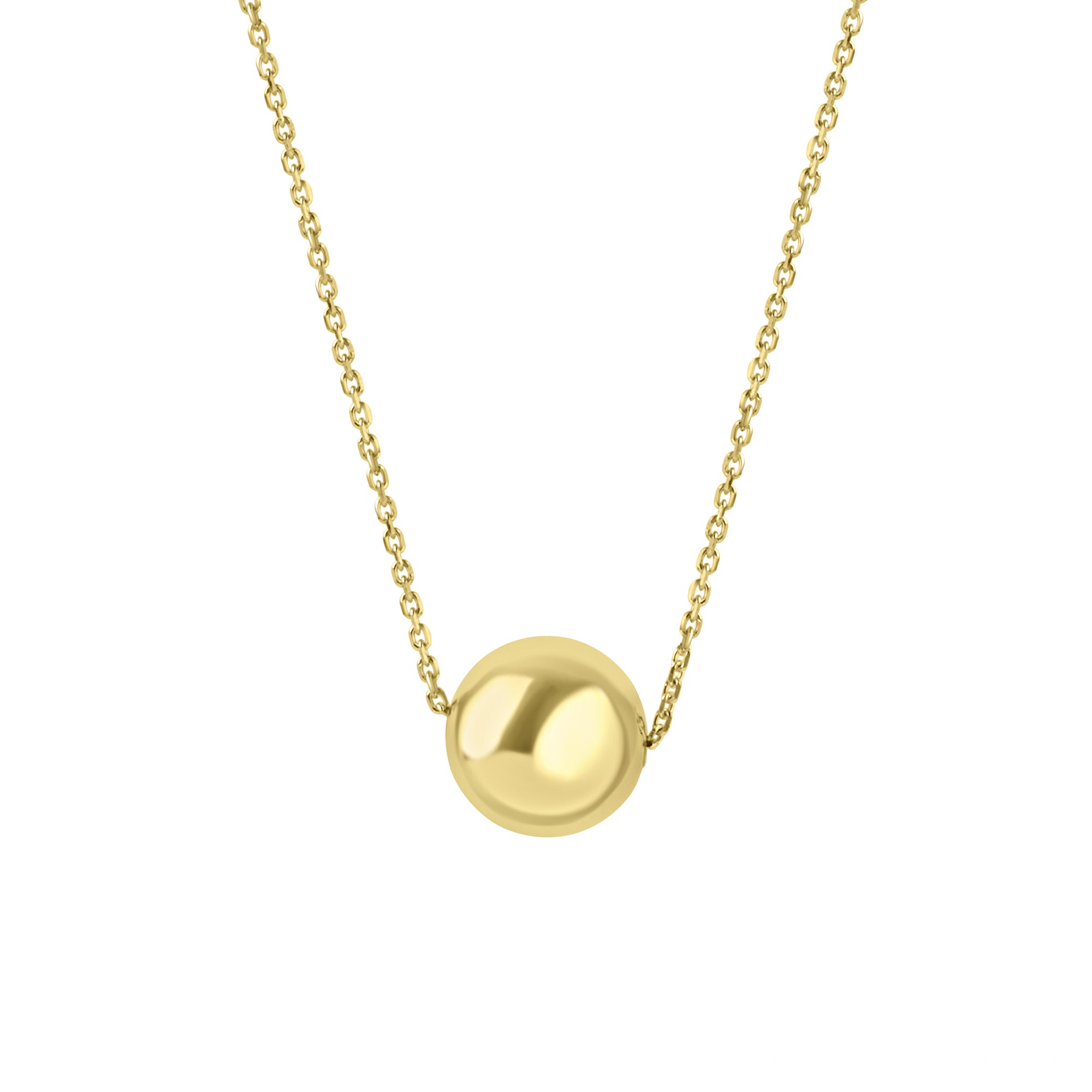 9ct Yellow Gold Ball Slider Necklace