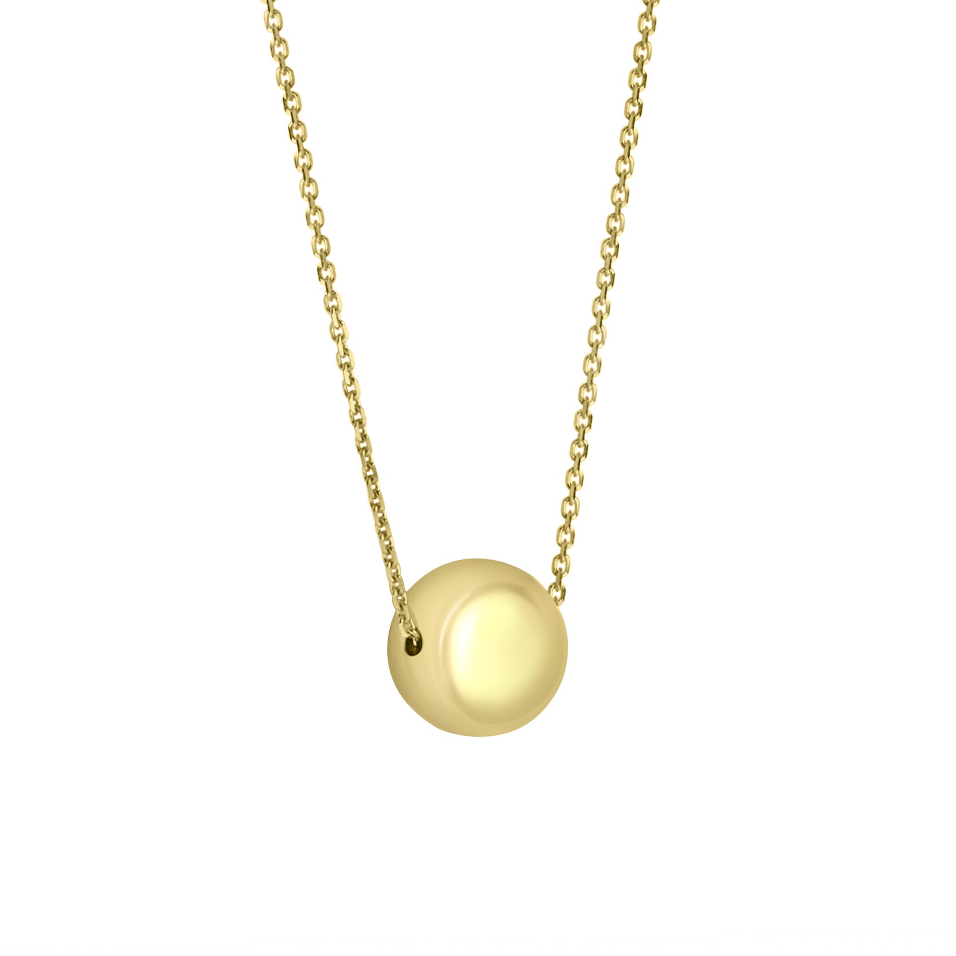 9ct Yellow Gold Ball Slider Necklace