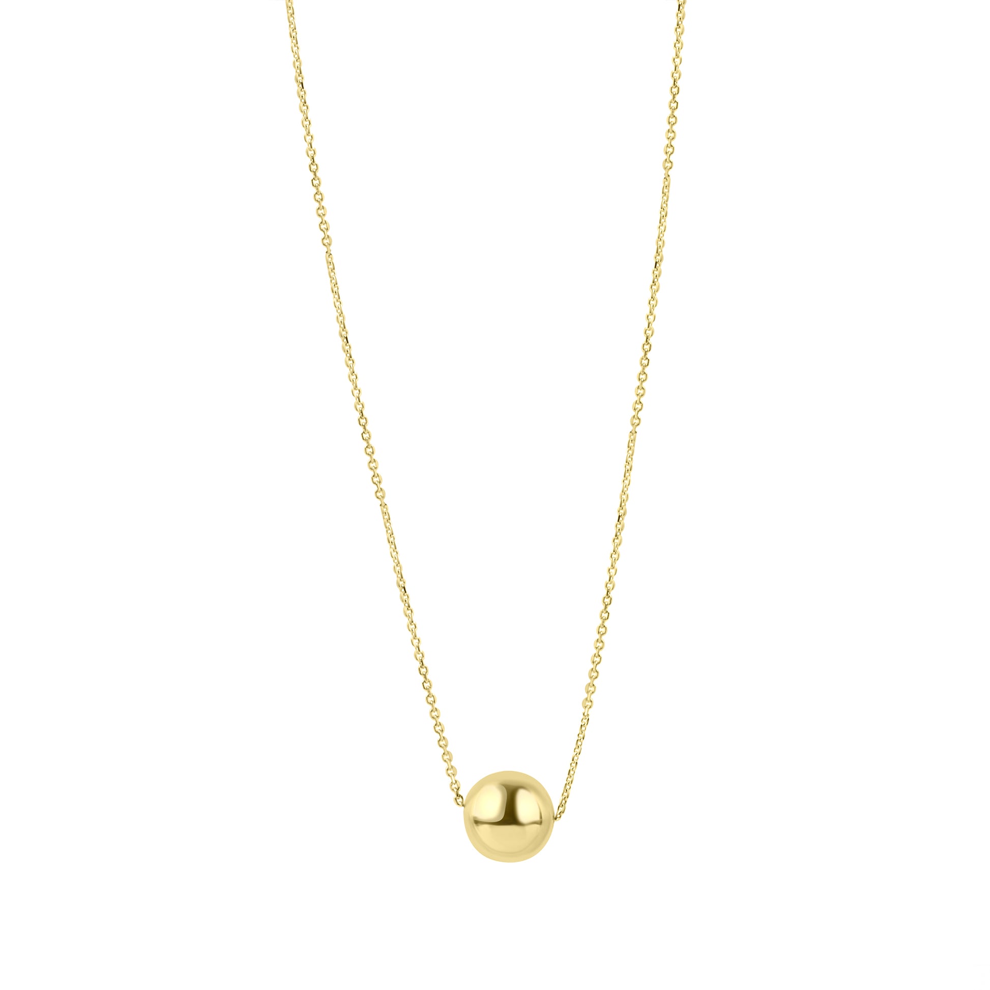 9ct Yellow Gold Ball Slider Necklace