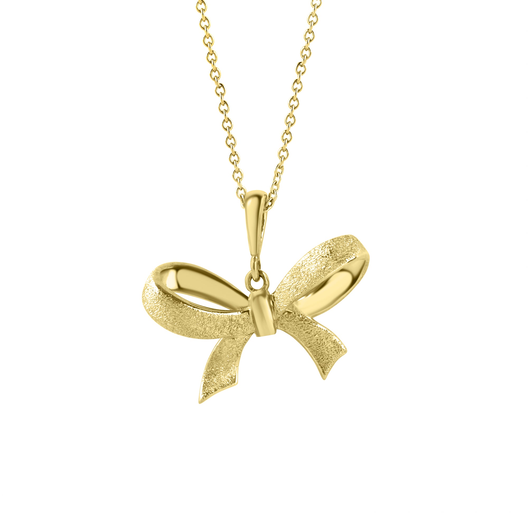 9ct Yellow Gold Bow Necklace