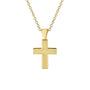 9ct Yellow Gold Chunky Cross Pendant and Chain