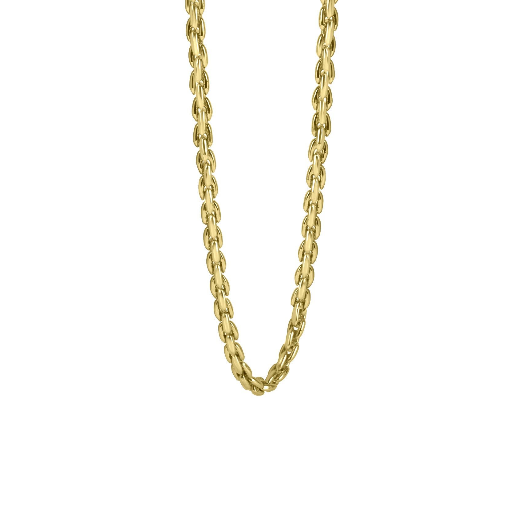 9ct Yellow Gold Close U Link Chunky Necklace