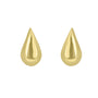 9ct Yellow Gold Curved Teardrop Earrings