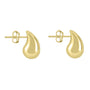 9ct Yellow Gold Curved Teardrop Earrings