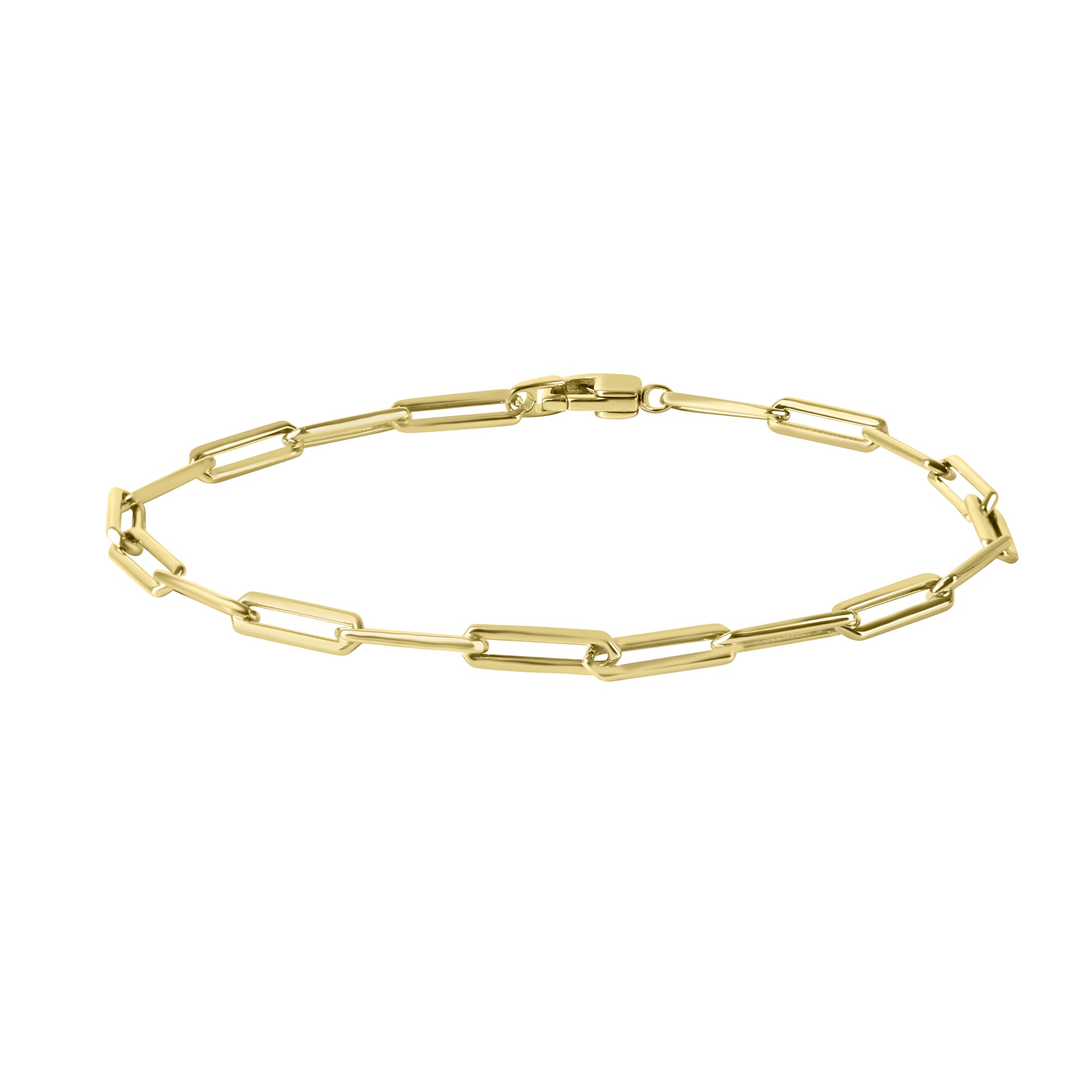 9ct Yellow Gold Delicate Small Paper Link Style Bracelet