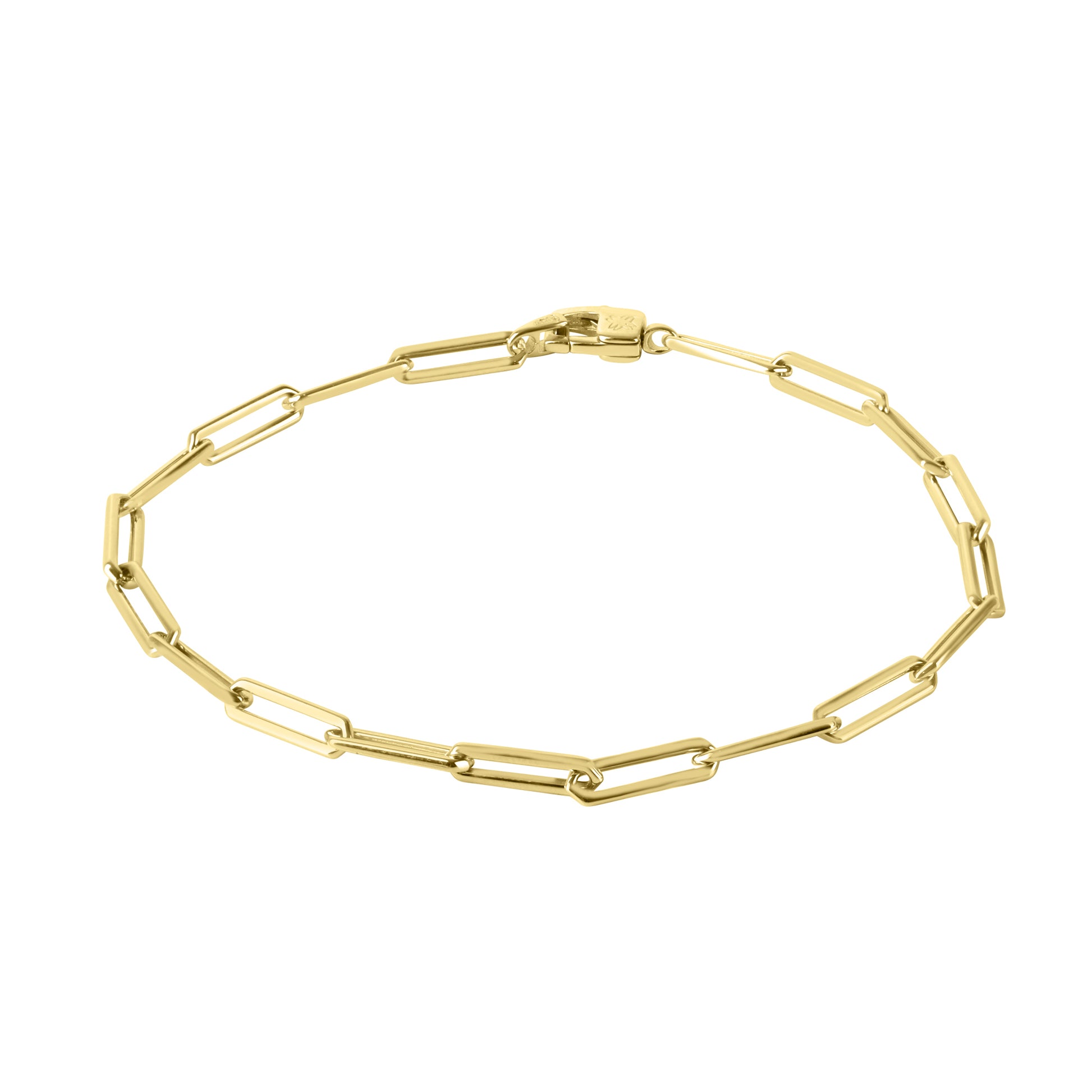9ct Yellow Gold Delicate Small Paper Link Style Bracelet
