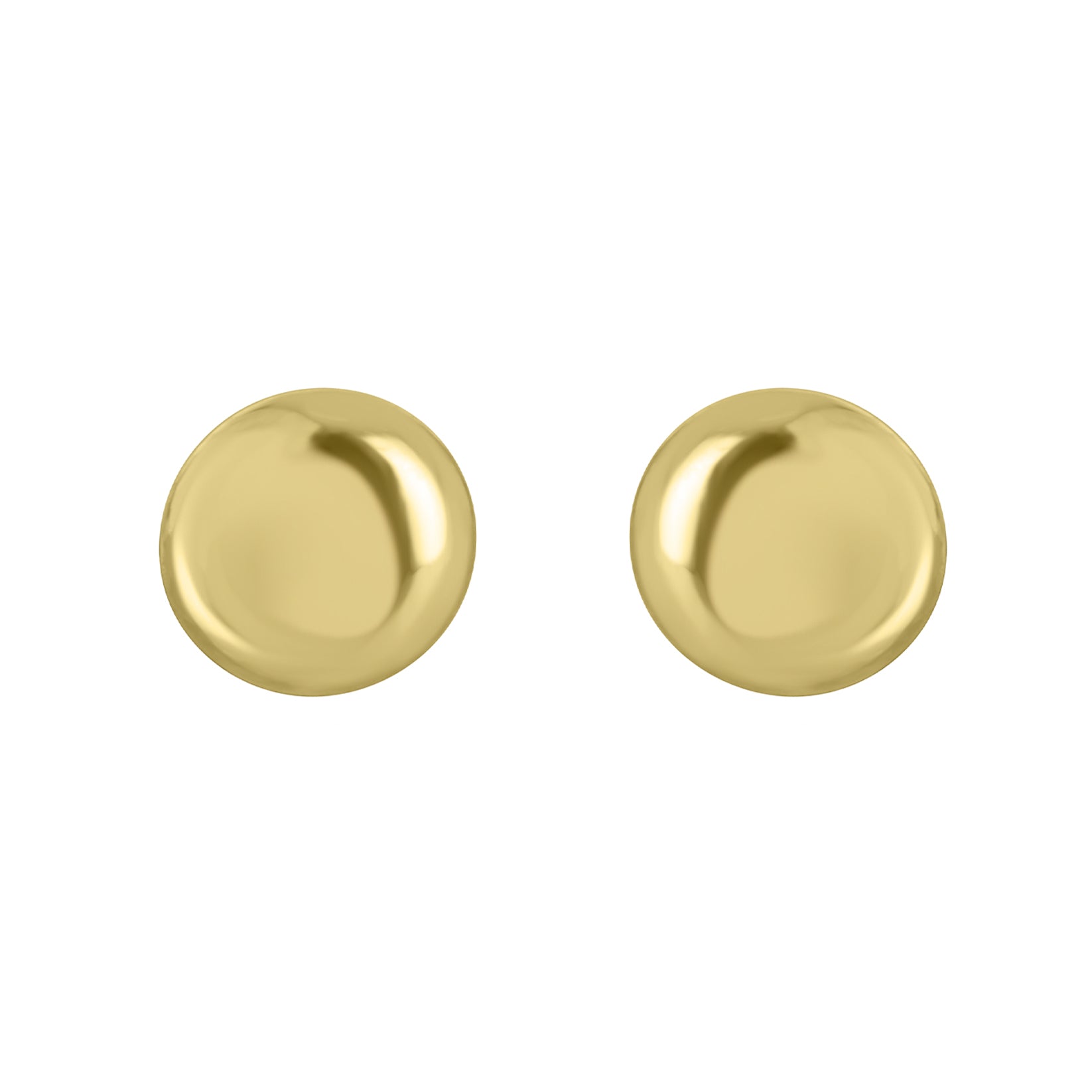 9ct Yellow Gold Domed Stud Earrings
