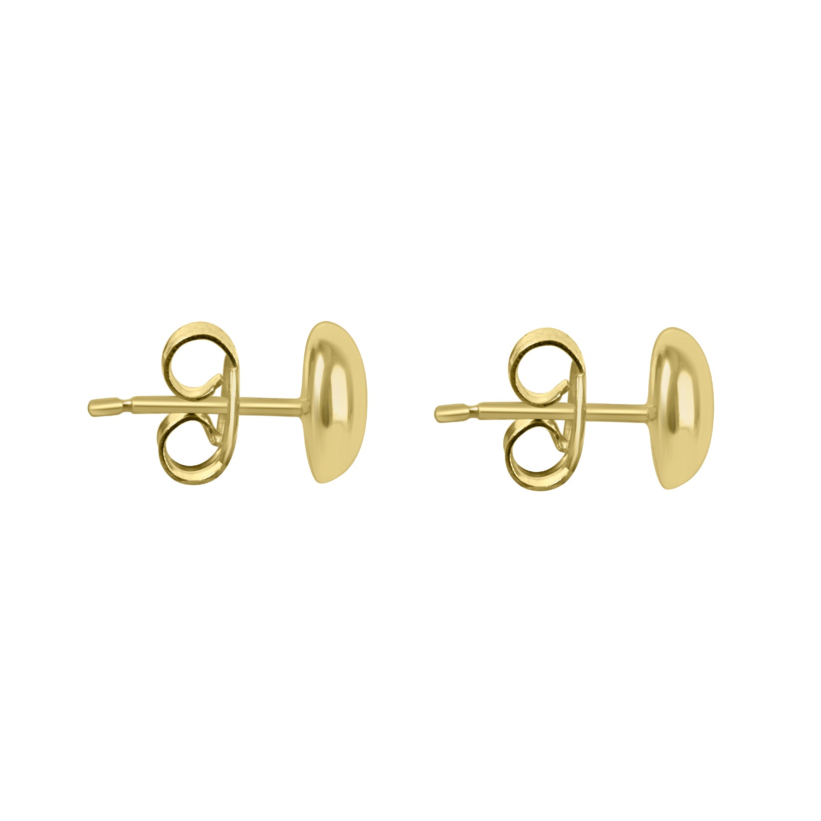 9ct Yellow Gold Domed Stud Earrings