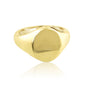 9ct Yellow Gold Engravable Oval Signet Ring with 14mm x 12mm Top
