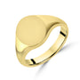 9ct Yellow Gold Engravable Oval Signet Ring with 14mm x 12mm Top