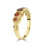 9ct Yellow Gold Five Stone Garnet Pre-Owned Ring