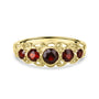 9ct Yellow Gold Five Stone Garnet Pre-Owned Ring