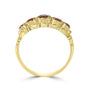 9ct Yellow Gold Five Stone Garnet Pre-Owned Ring