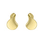 9ct Yellow Gold Folded Twist Stud Earrings