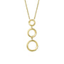 9ct Yellow Gold Graduated Three Ring Necklace