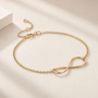 9ct Yellow Gold Handmade Infinity Bracelet