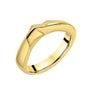 9ct Yellow Gold Heavyweight Wishbone Shaped Ring With Twist Feature