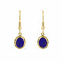 9ct Yellow Gold Lapis Lazuli Pre-Owned Drop Earrings