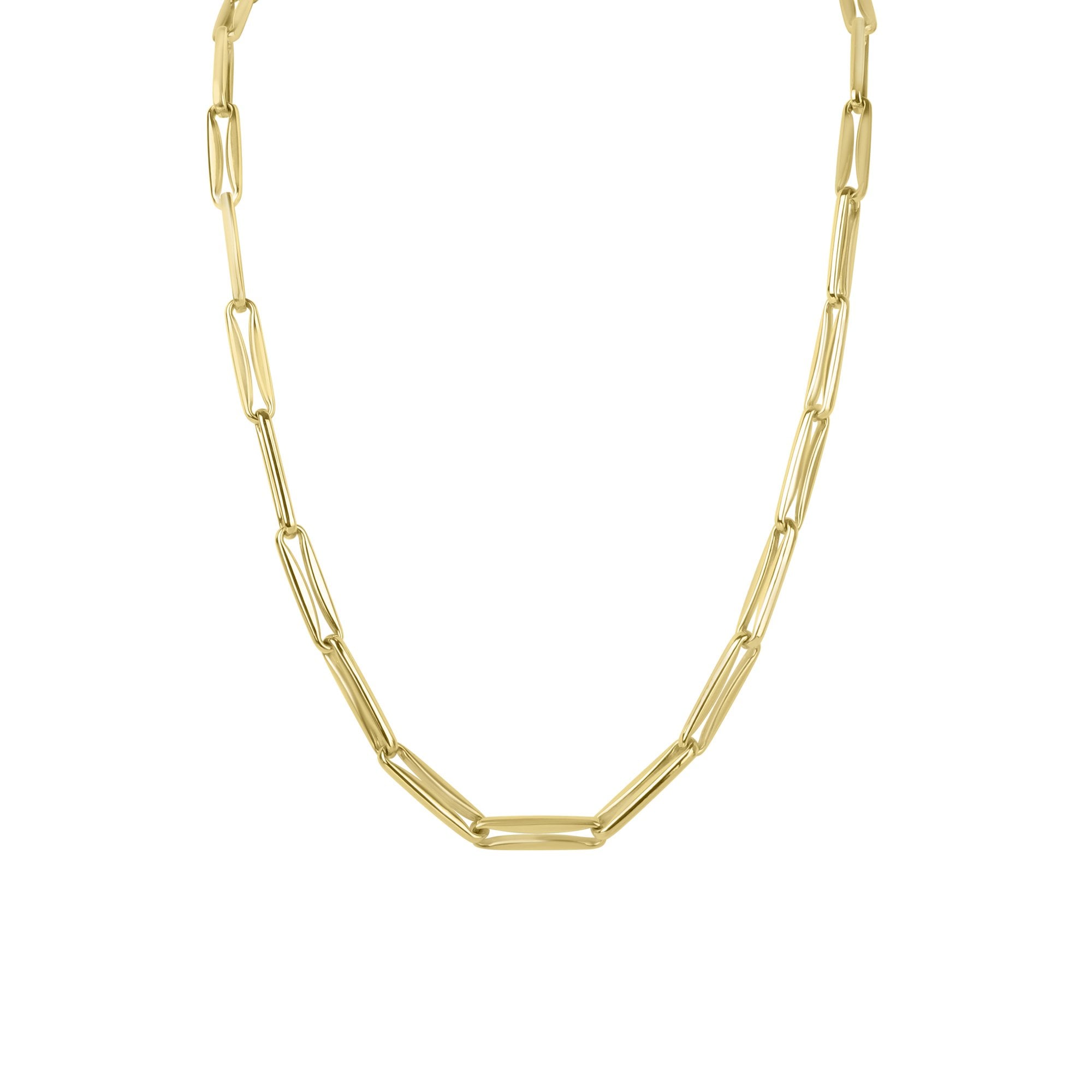 9ct Yellow Gold Oblong Link Necklet