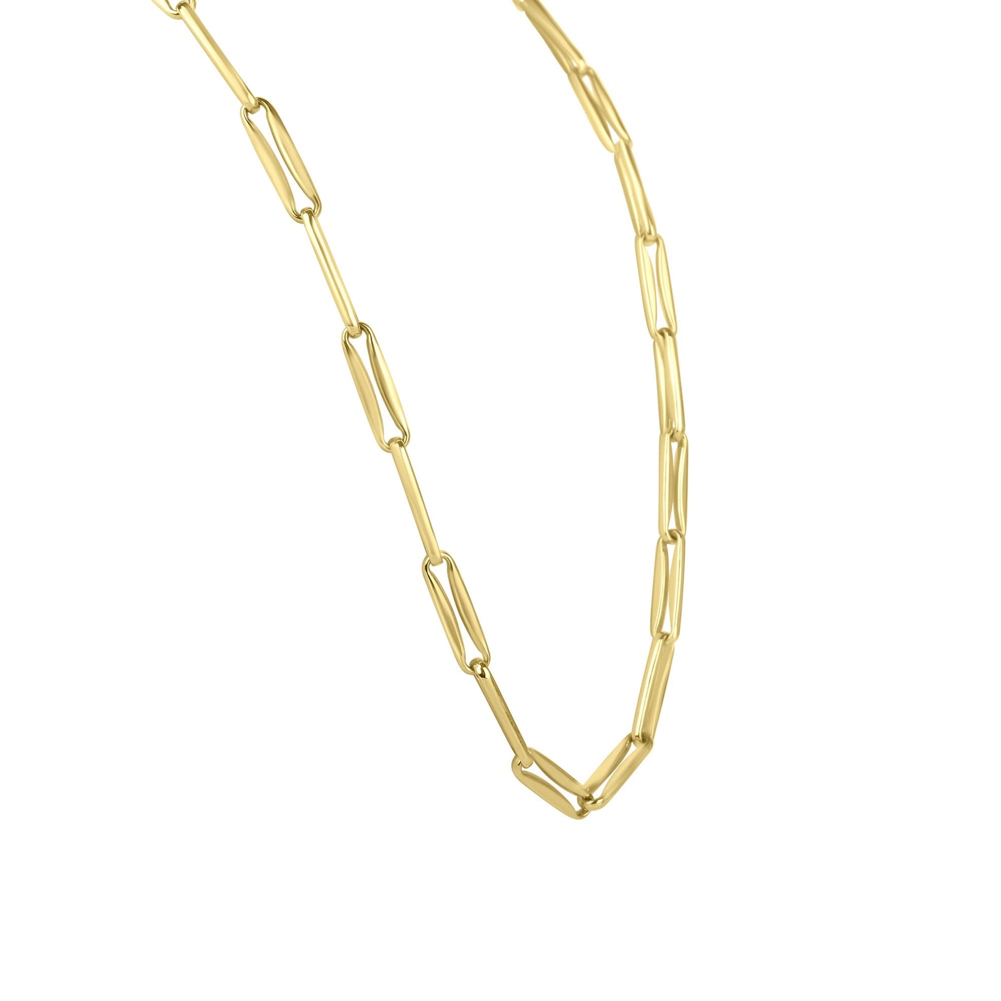 9ct Yellow Gold Oblong Link Necklet