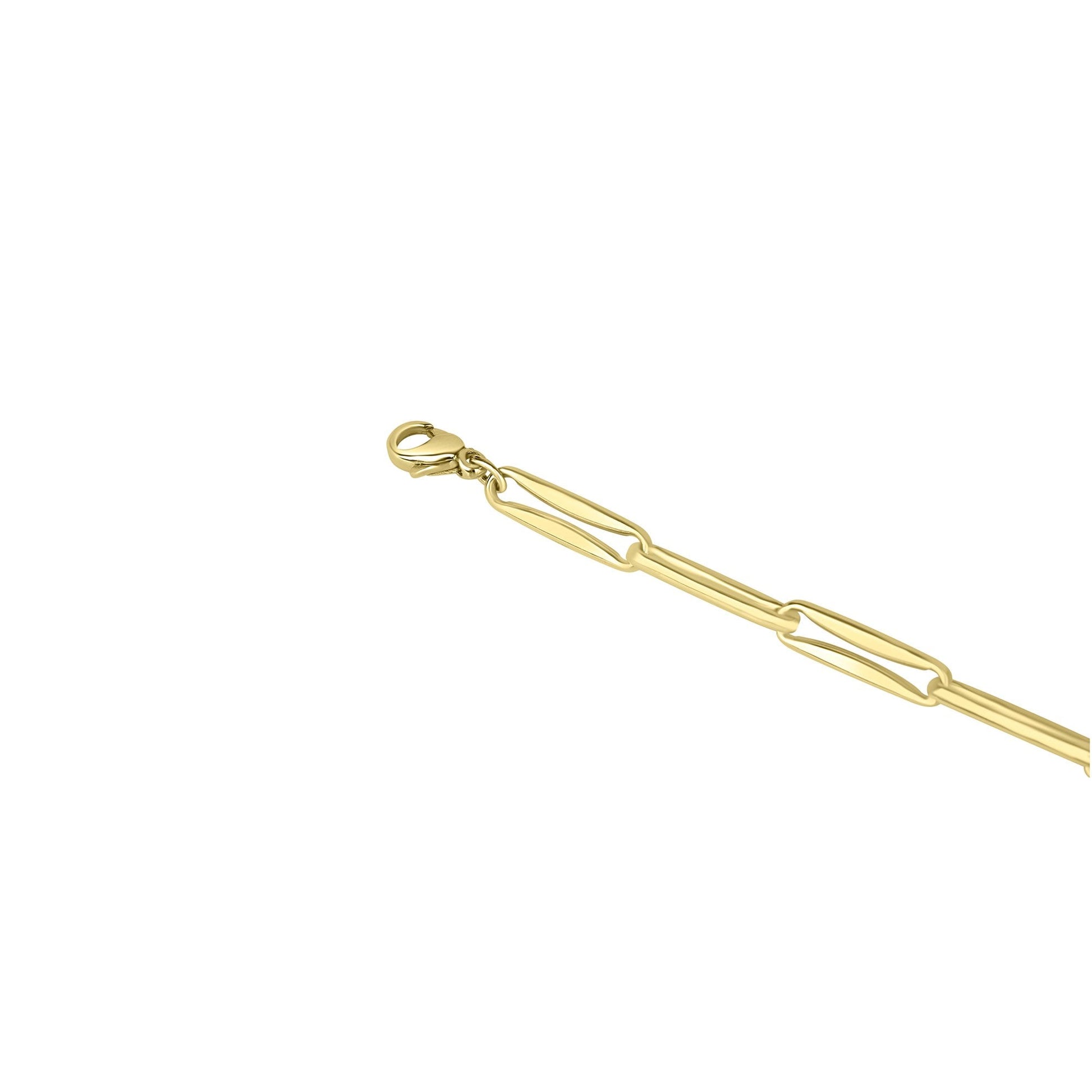 9ct Yellow Gold Oblong Link Necklet