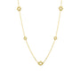 9ct Yellow Gold Open Flower Station Necklace 