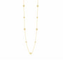 9ct Yellow Gold Open Flower Station Necklace 
