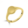 9ct Yellow Gold Oval Signet Ring 9.6mm x 7.1mm - Made from 100% Recycled Gold